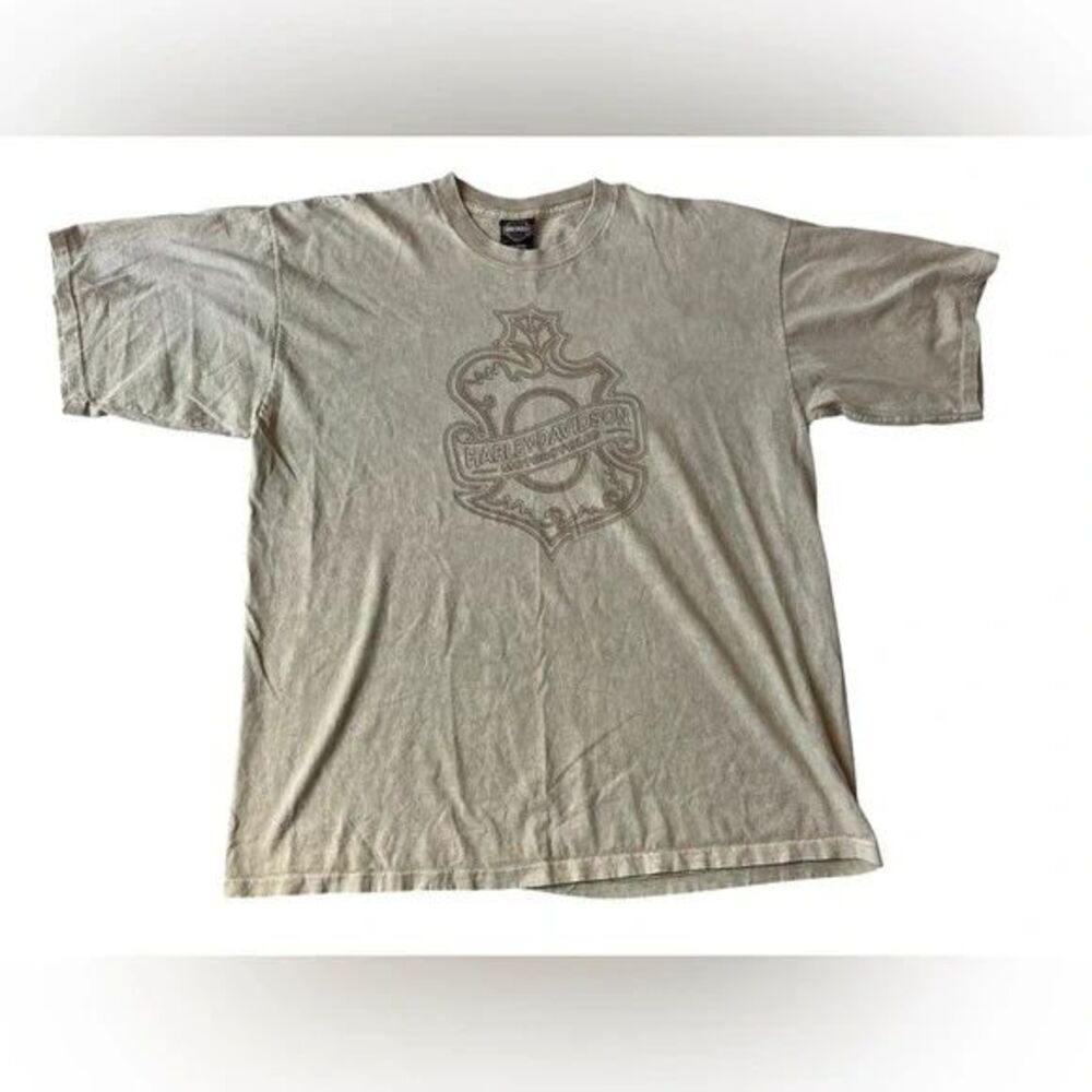 Harley Davidson Tan Graphic Tshirt 2X Mens
